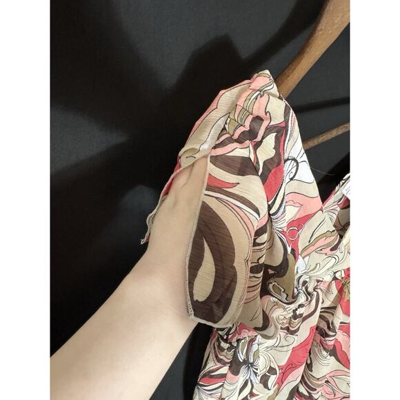 Speechless S Top Woman Abstract Empire Waist Babydoll Sheer Y2K Beachy Boho - Picture 5 of 6